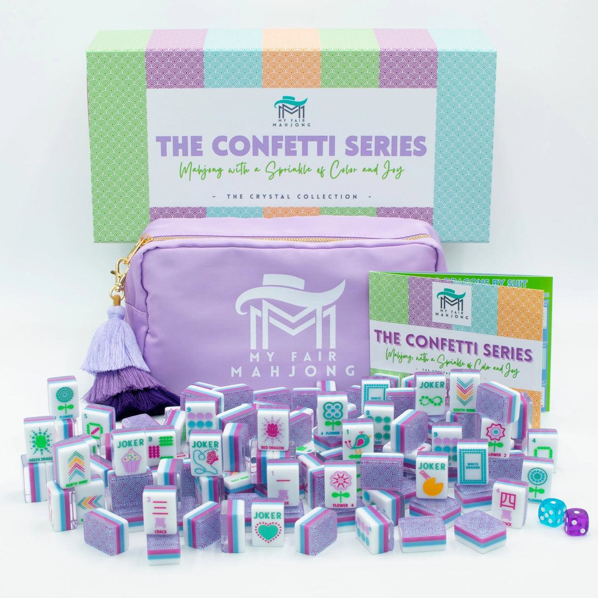 Crystal Confetti Purple | Mahjong with A Sprinkle of Color