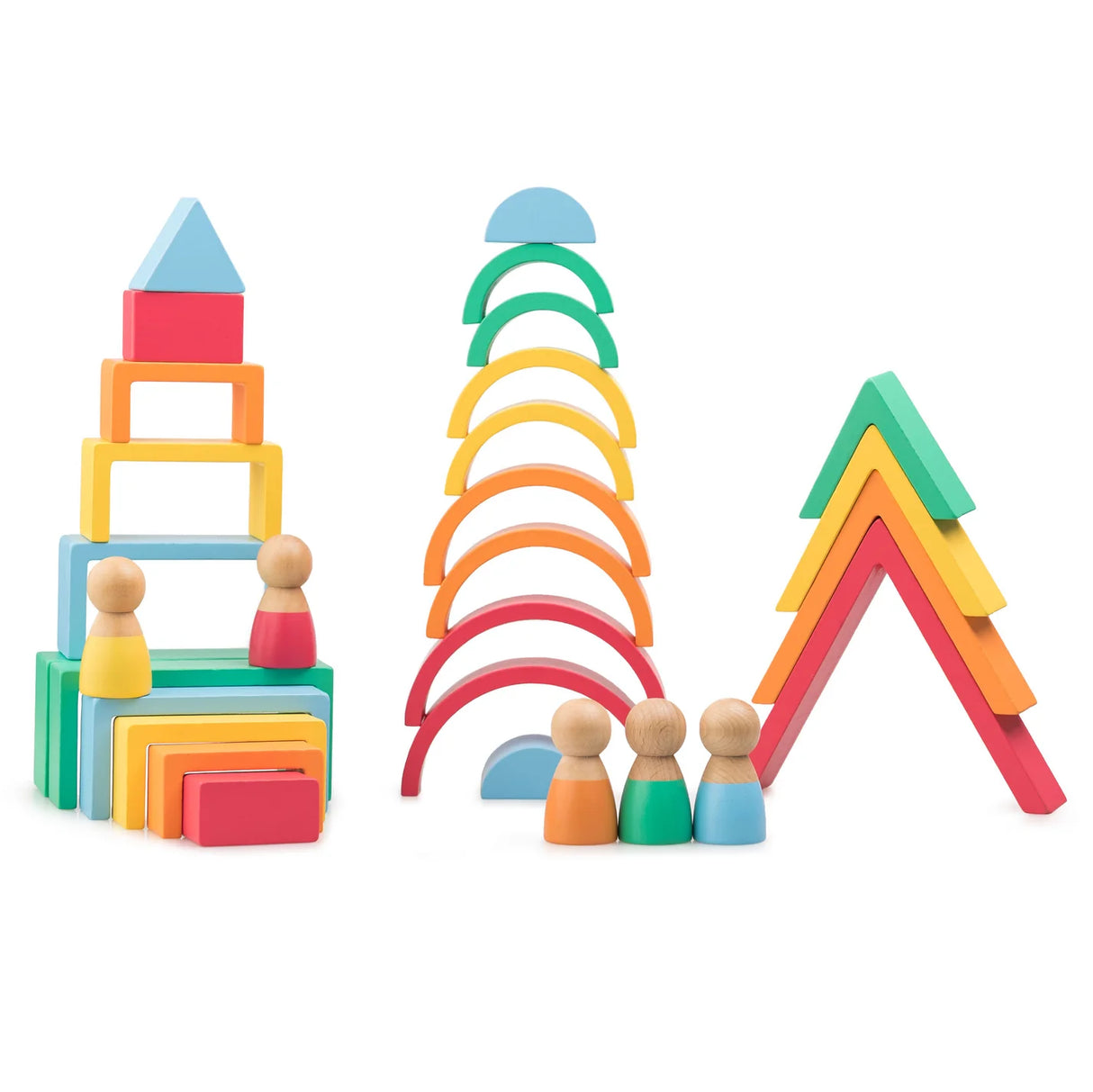 Montessori Rainbow Wooden Blocks