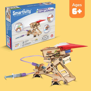 Smartivity: Hydraulic Plane Launcher - STEM Building Kit for Kids