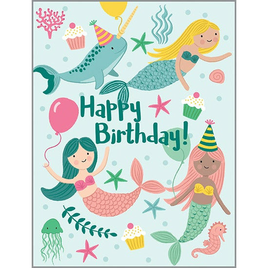 Mermaids & Balloons Card