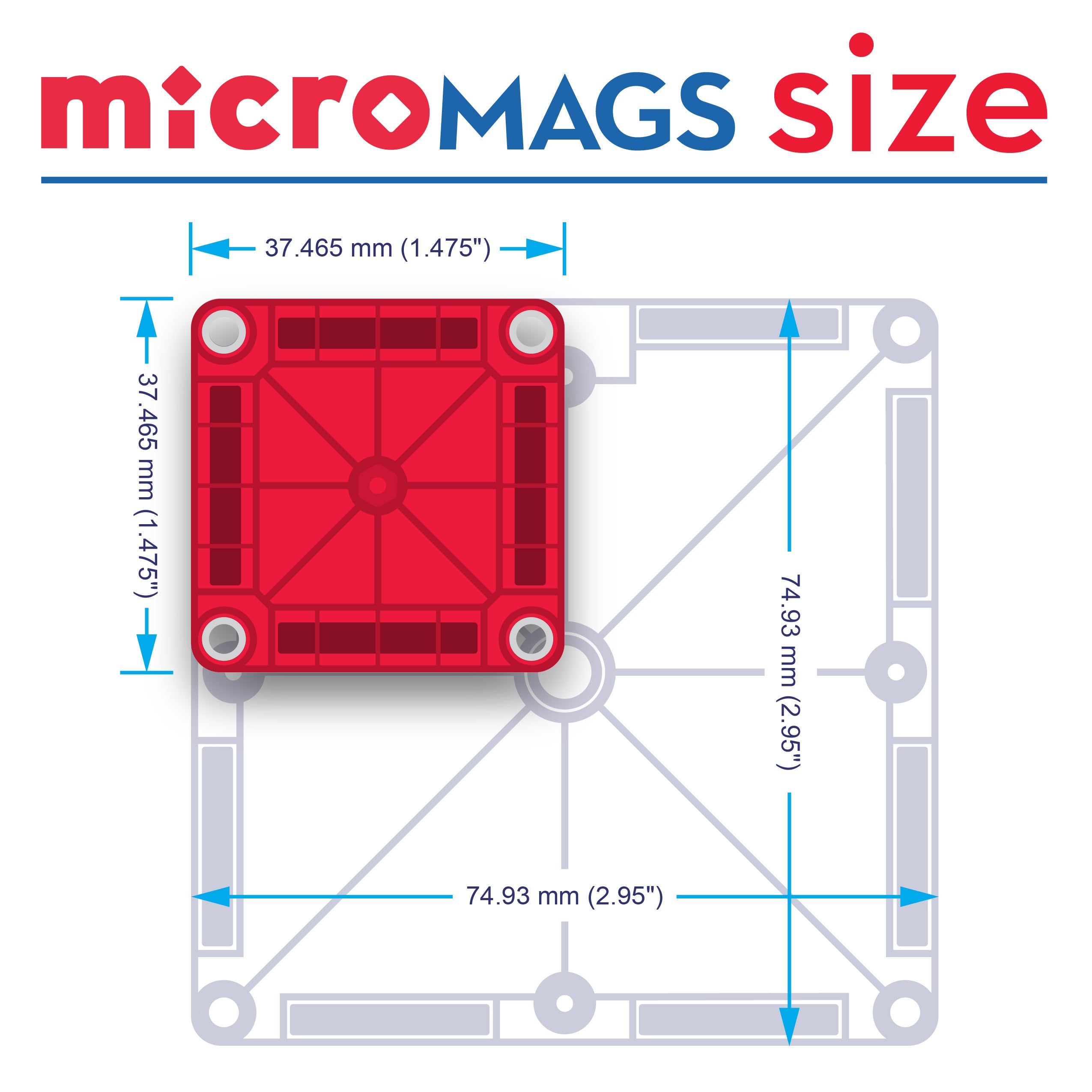 MAGNA-TILES® microMAGS 70 Piece Deluxe Set - Gingerbread House Toys