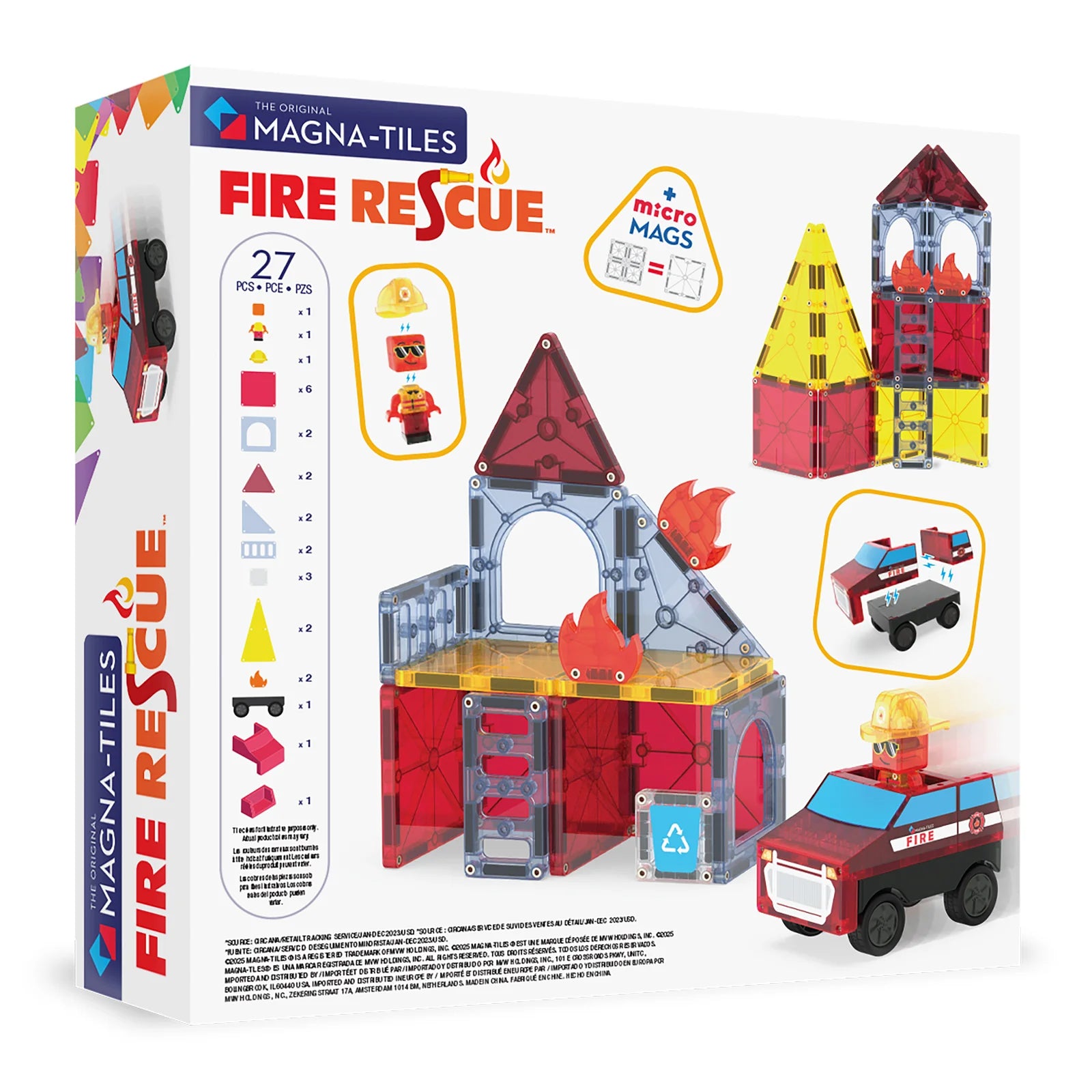 Magna-Tiles Fire Rescue 27 Piece Set - Gingerbread House Toys