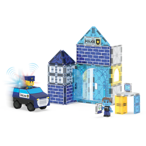 Magna-Tiles Police Station – 35-Piece Magnetic Building Set