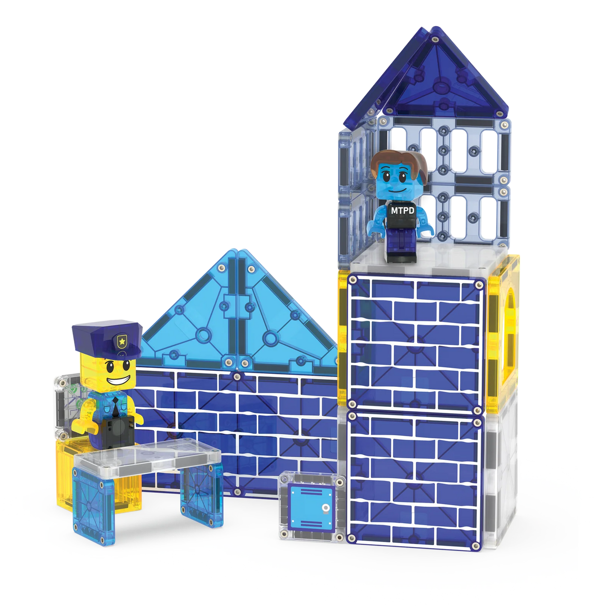 Magna-Tiles Police Station – 35-Piece Magnetic Building Set