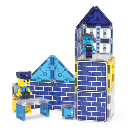 Magna-Tiles Police Station – 35-Piece Magnetic Building Set