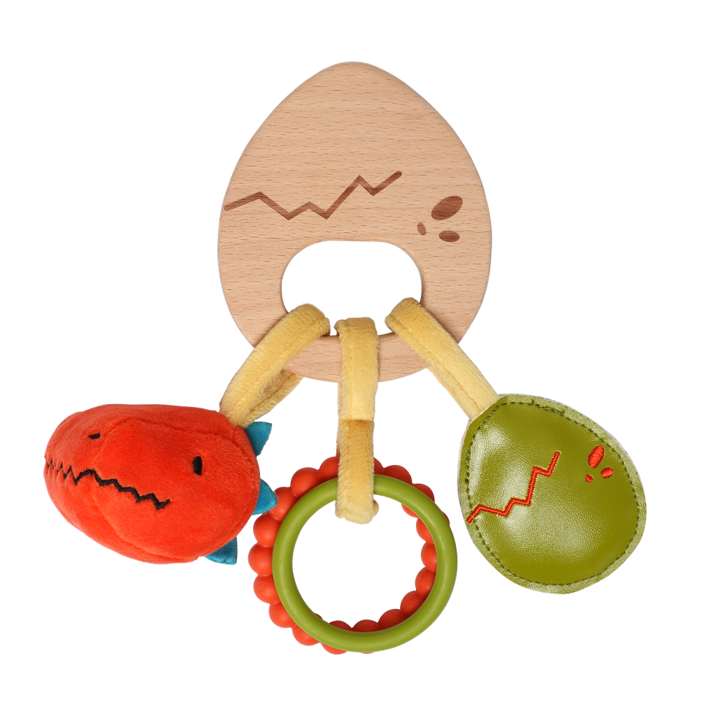 Wooden Rattle - Dino