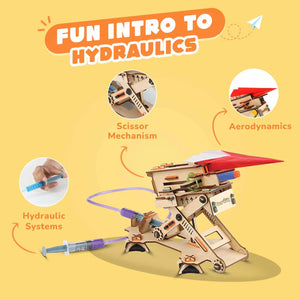 Smartivity: Hydraulic Plane Launcher - STEM Building Kit for Kids