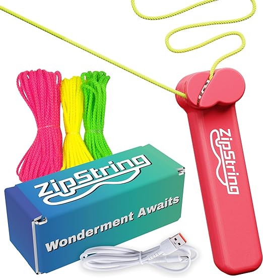 ストレンジランド　ジョイントディングポップ ZipString Rock It Red Spinning Toy – Spin, Hover & Amaze