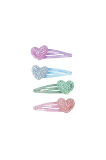 Sparkle Heart  Hair Clips