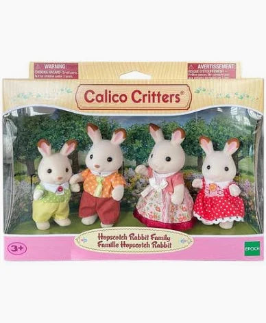 Calico Critters Chocolate Rabbit Family