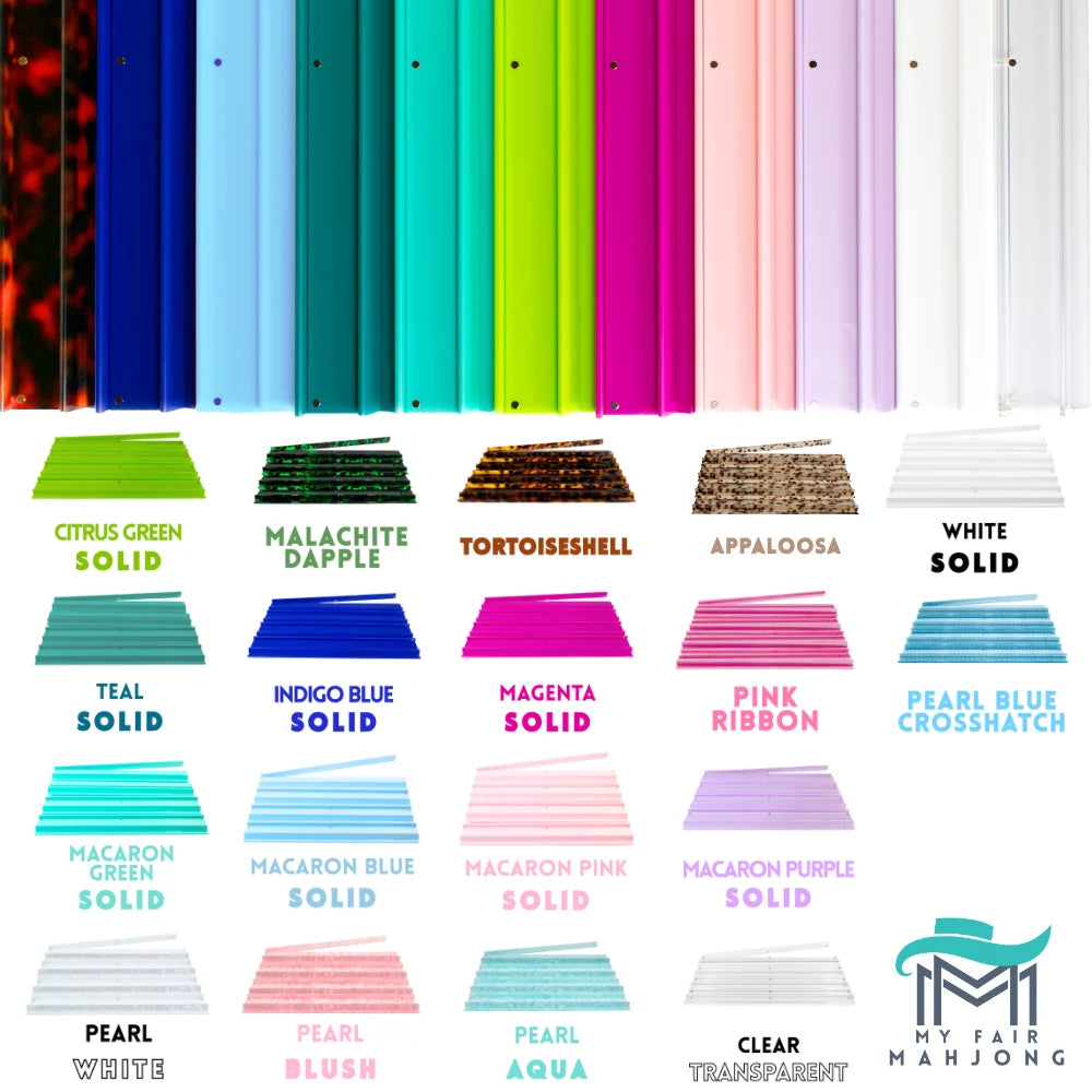 Premium Acrylic Mahjong Rack | Solid Macaron Blue