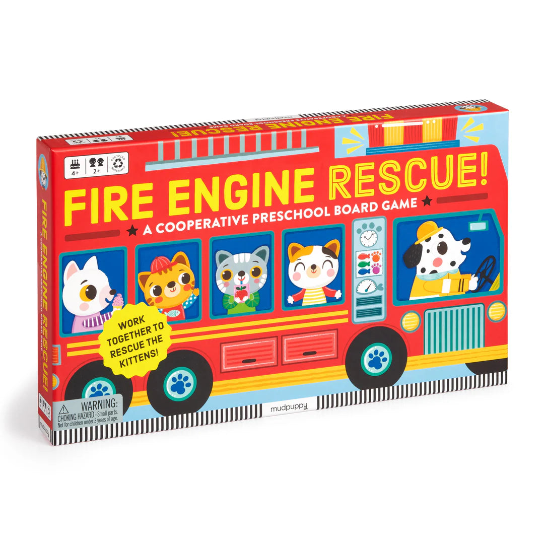 Fire Engine Rescue! Cooperative Board Game - Gingerbread House Toys