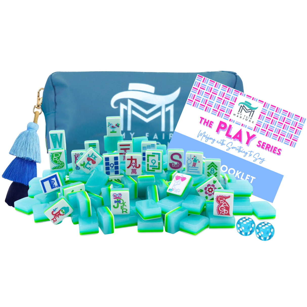 Petite Ocean Blue Mahjong Set | The Play Series