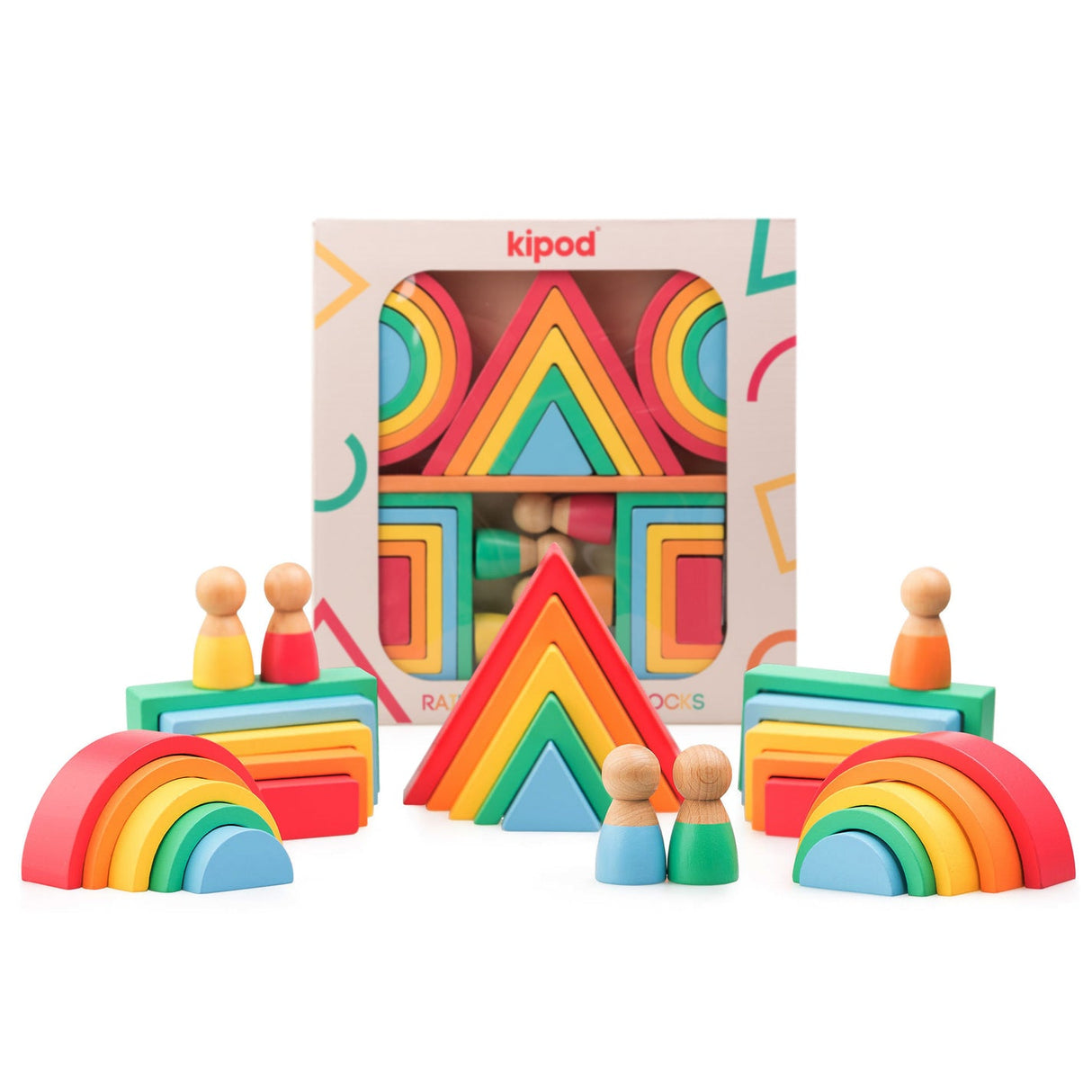 Montessori Rainbow Wooden Blocks