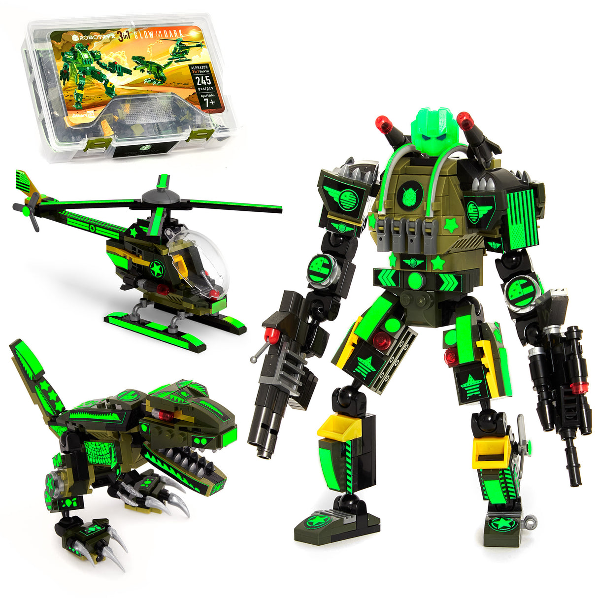 JITTERYGIT Army Dinosaur Robot STEM Toy Gift for Boys