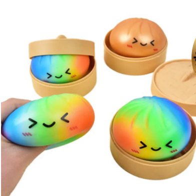 4" Rainbow Mystery Dumpling Squishy Blind Pack with Chase