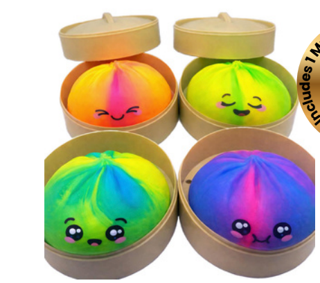 4" Two-Tone Mystery Dumpling Squishy with Chase