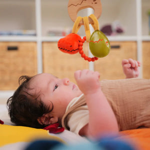 Wooden Rattle - Dino