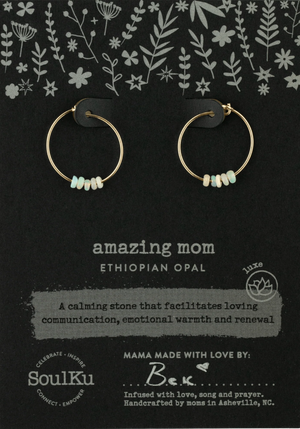 Soulku Opal Gold Hoops
