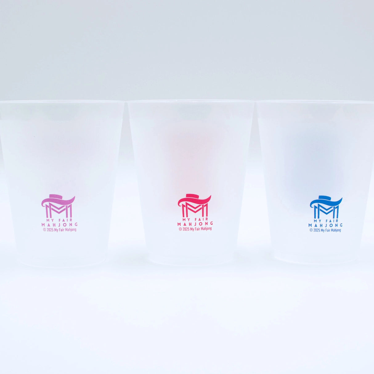 Mahjong Frosted Cups | 10 Different Designs in Every Pack