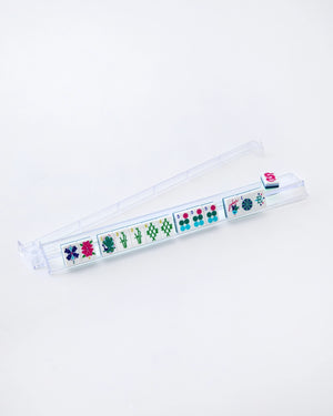 Oh My Mahjong Clear Acrylic Mahjong Rack and Pusher Set