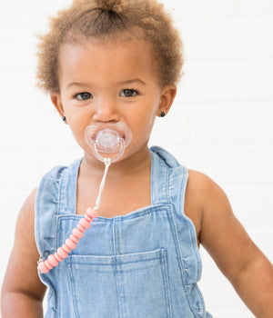 Pink Pacifier Clip