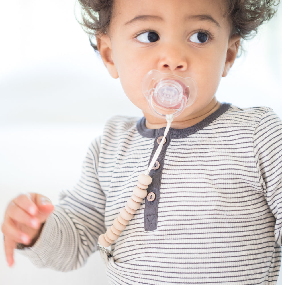 Oatmeal Pacifier Clip