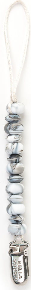 Black Marble Pacifier Clip