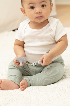 Black Marble Pacifier Clip