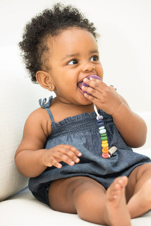 Rainbow Multi Pacifier Clip