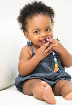 Rainbow Multi Pacifier Clip