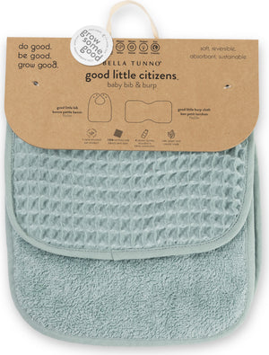 Reversible Bib + Burp Set Fog
