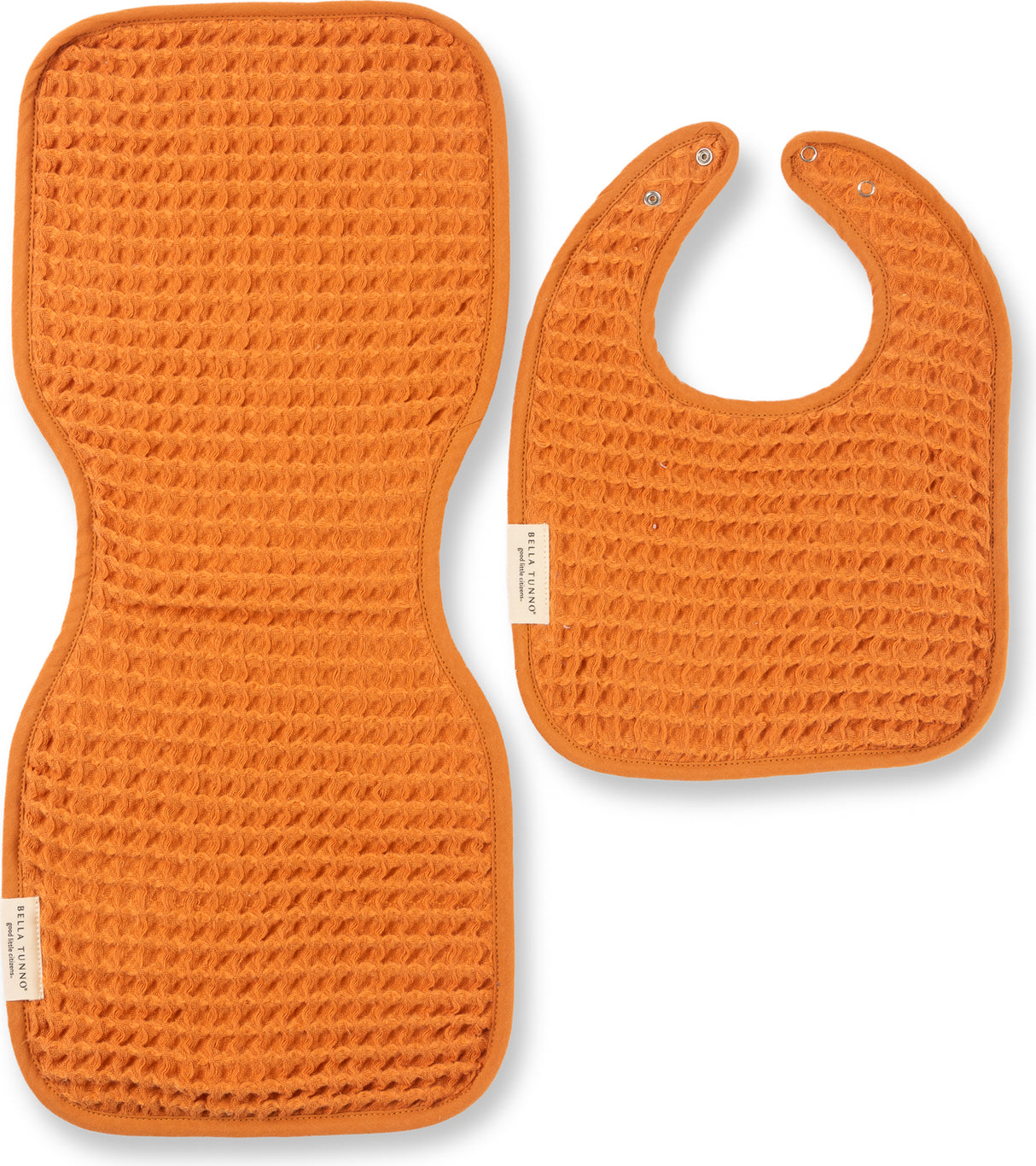 Reversible Bib + Burp Set Pumpkin