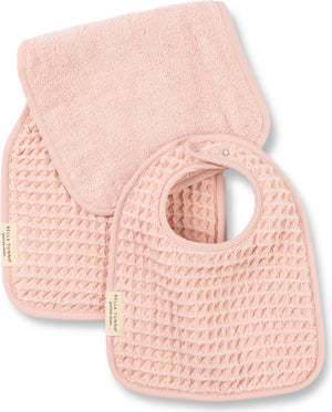 Reversible Bib + Burp Set Blush