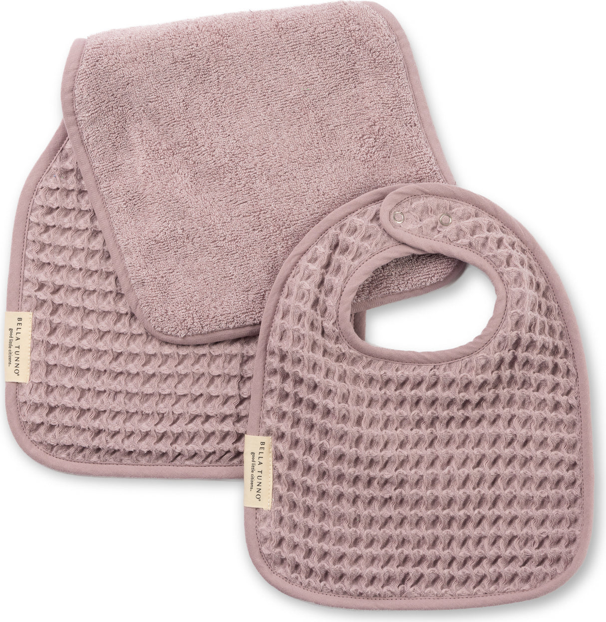 Reversible Bib + Burp Set Orchid