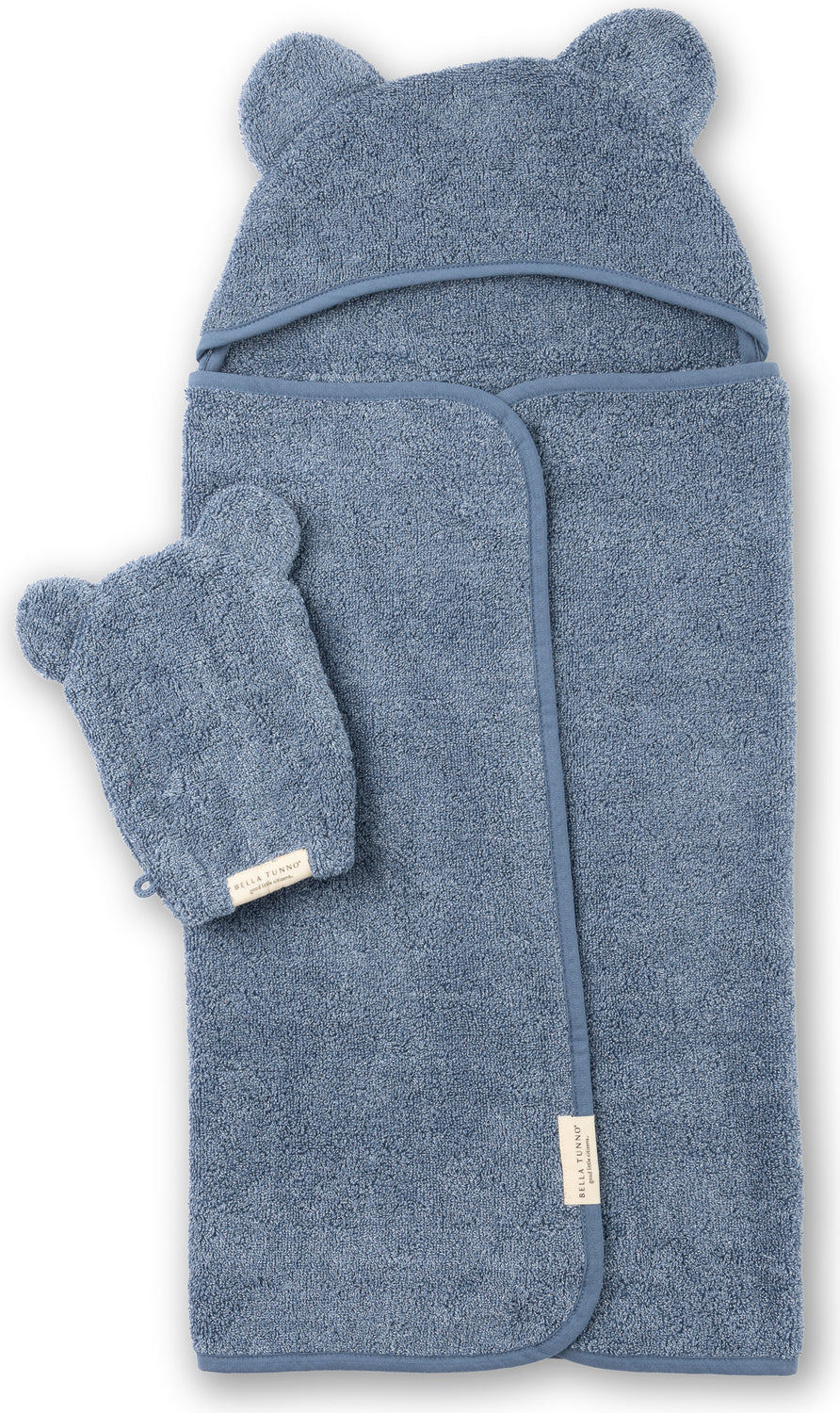 Hooded Towel + Wash Mitt Set Rain