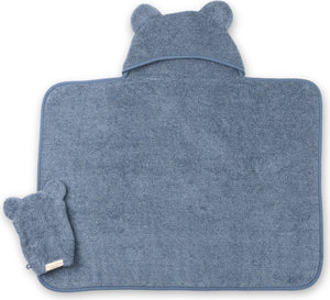 Hooded Towel + Wash Mitt Set Rain