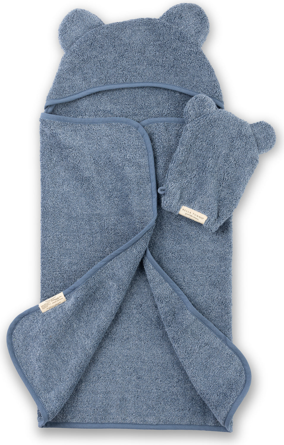 Hooded Towel + Wash Mitt Set Rain