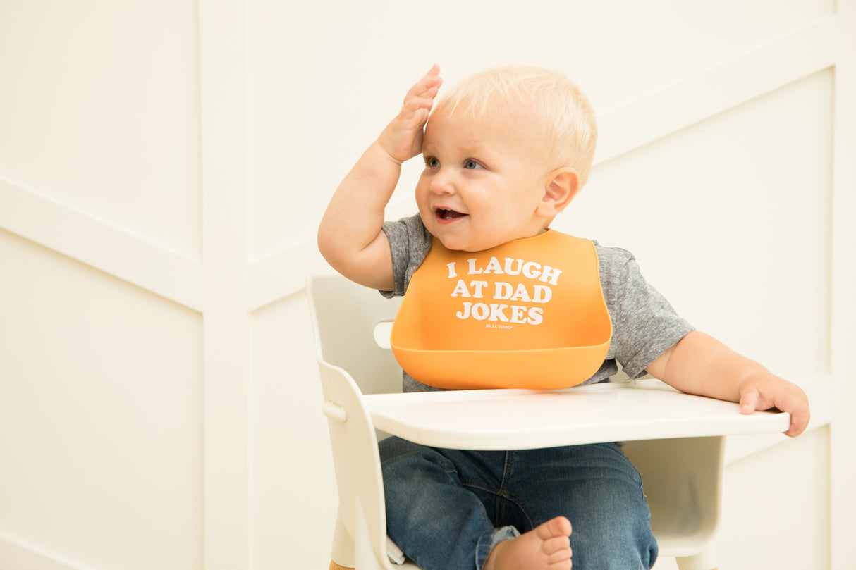 I Laugh at Dad Jokes Wonder Bib