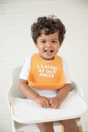 I Laugh at Dad Jokes Wonder Bib