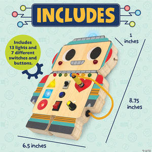 Blinkity Bot Light Up Busy Board for Toddlers