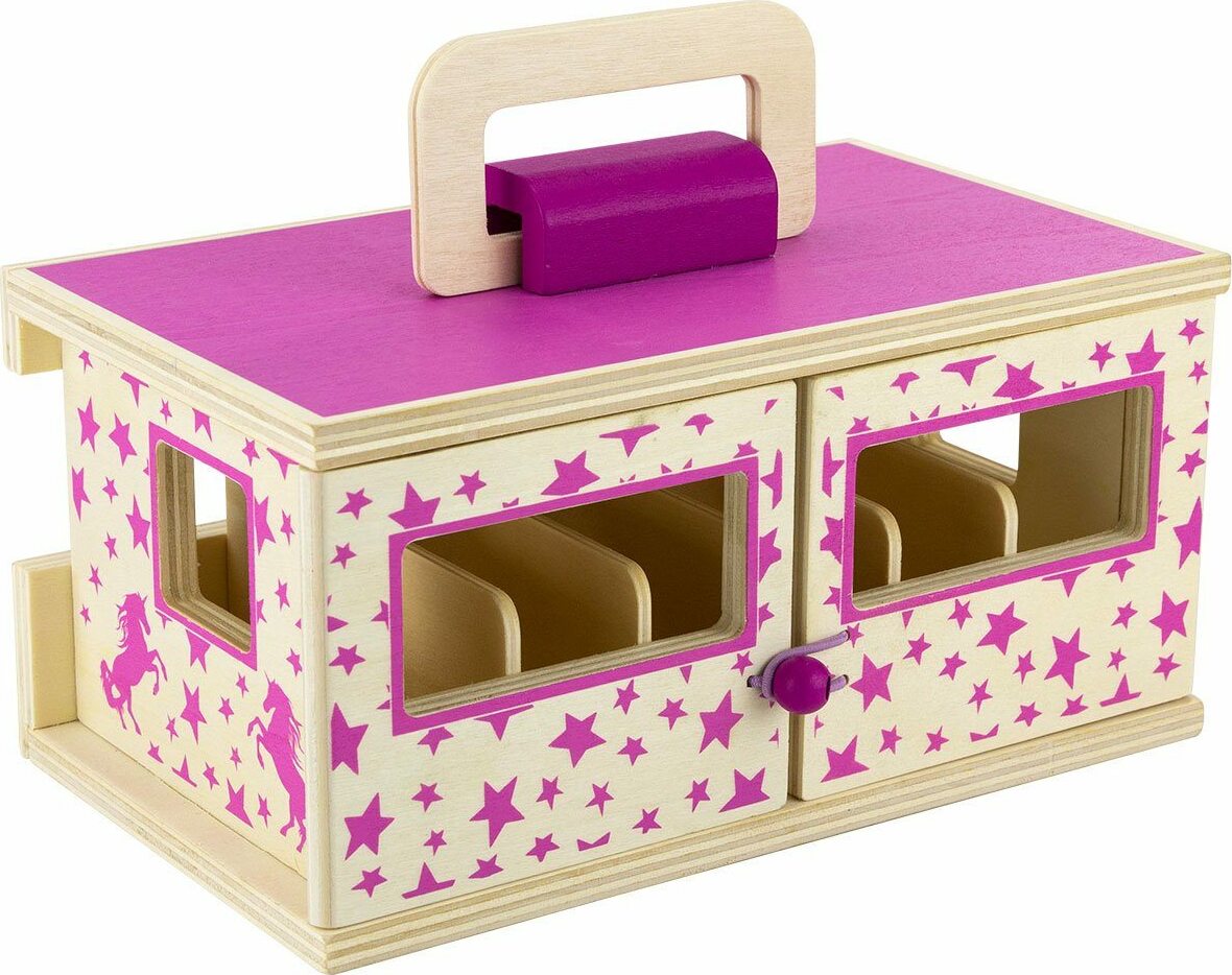 Unicorn Magic Wood Carry Stable with 6 Unicorns