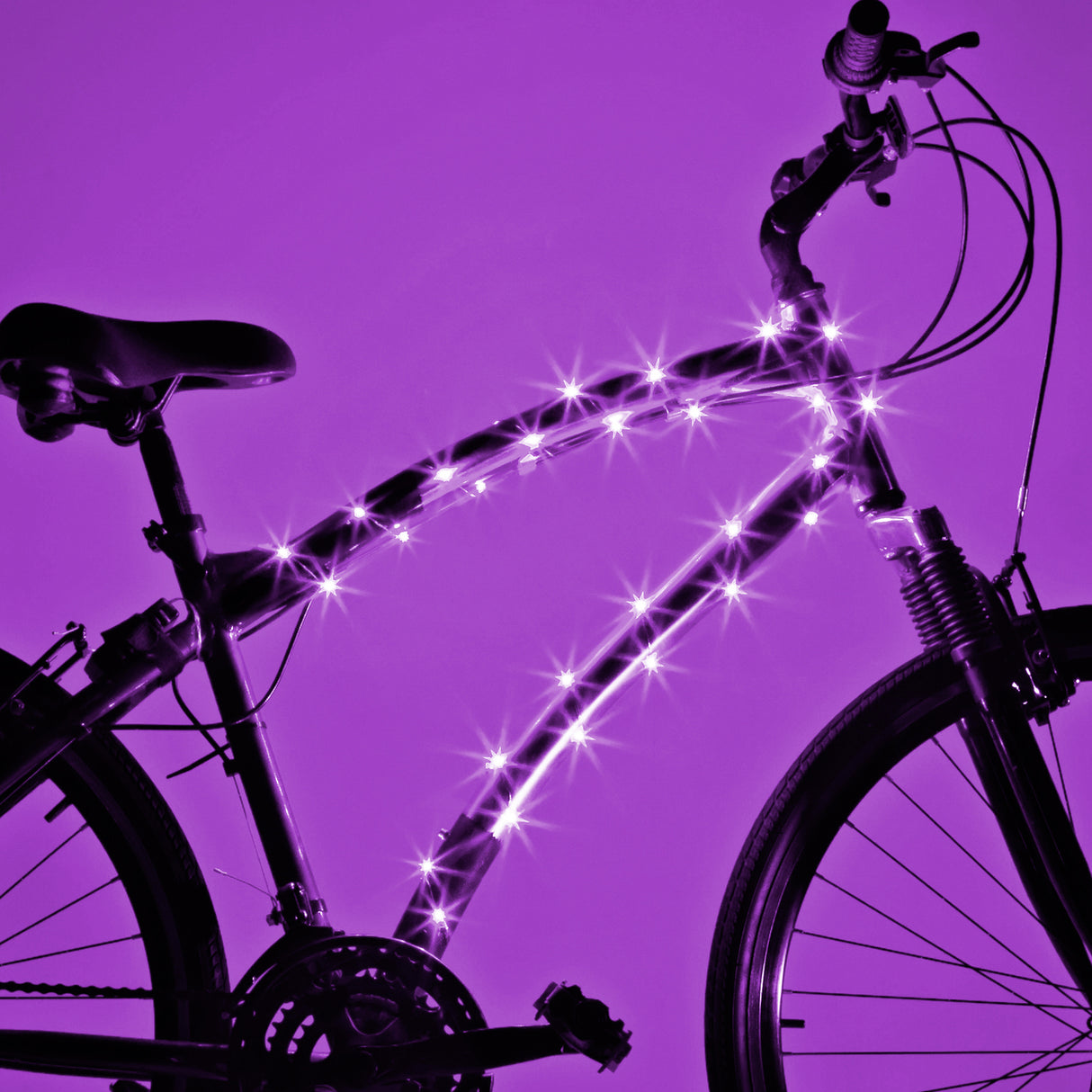 Cosmicbrightz Purple Led Bicycle Frame Light