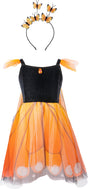 Monarch Butterfly Twirl Dress with Wings & Headband (Size 3-4)