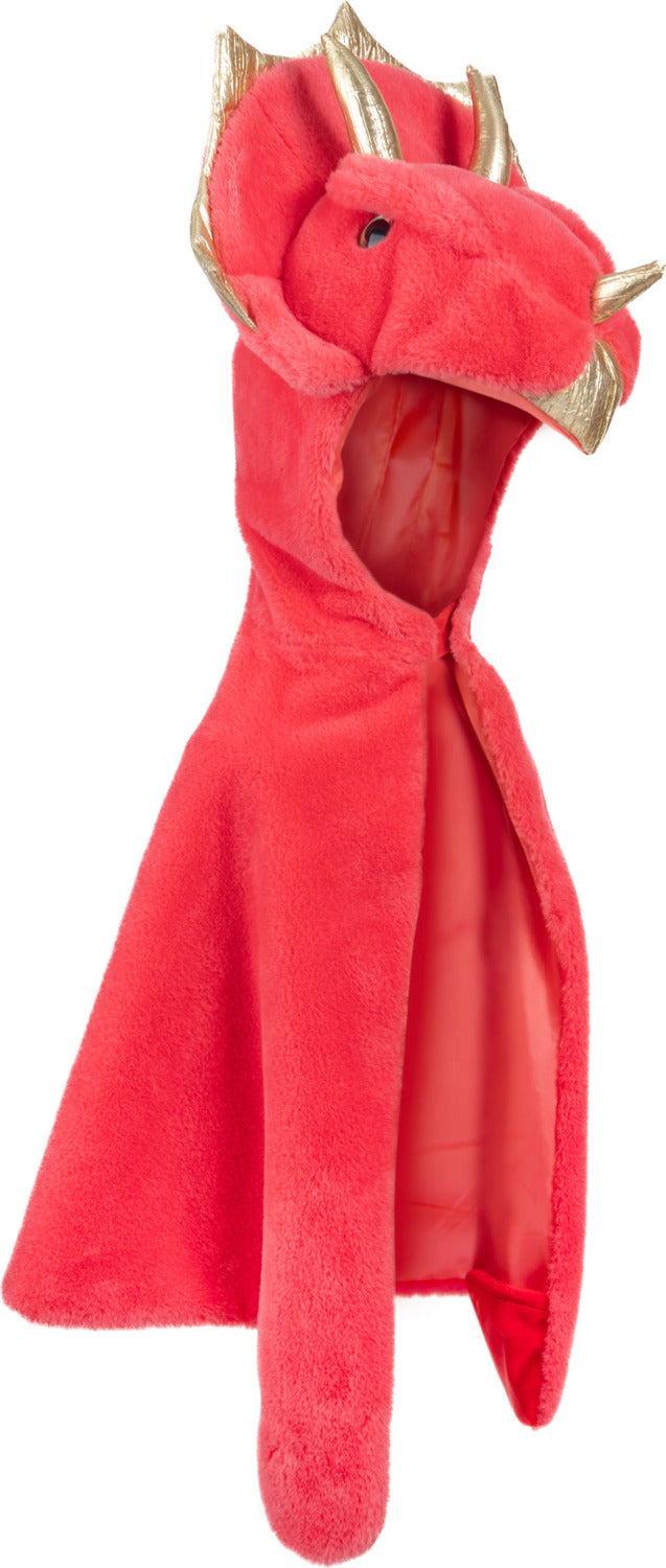 Red Triceratops Cuddle Cape (Size 3-4)