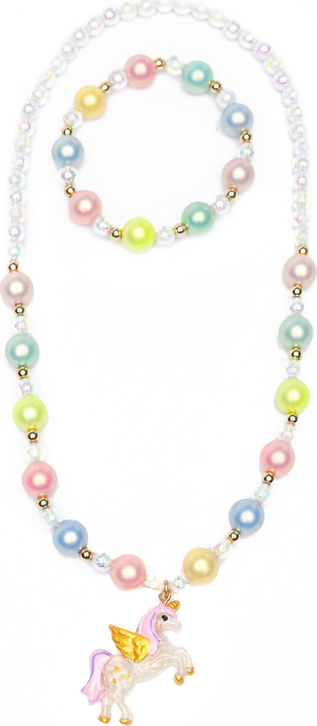 Happy-Go-Unicorn Necklace Bracelet Set