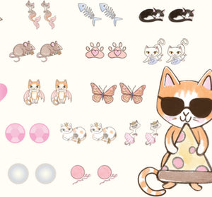 Pawsome Sticker Earrings - 30 pairs