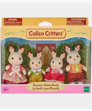 Calico Critters Chocolate Rabbit Family
