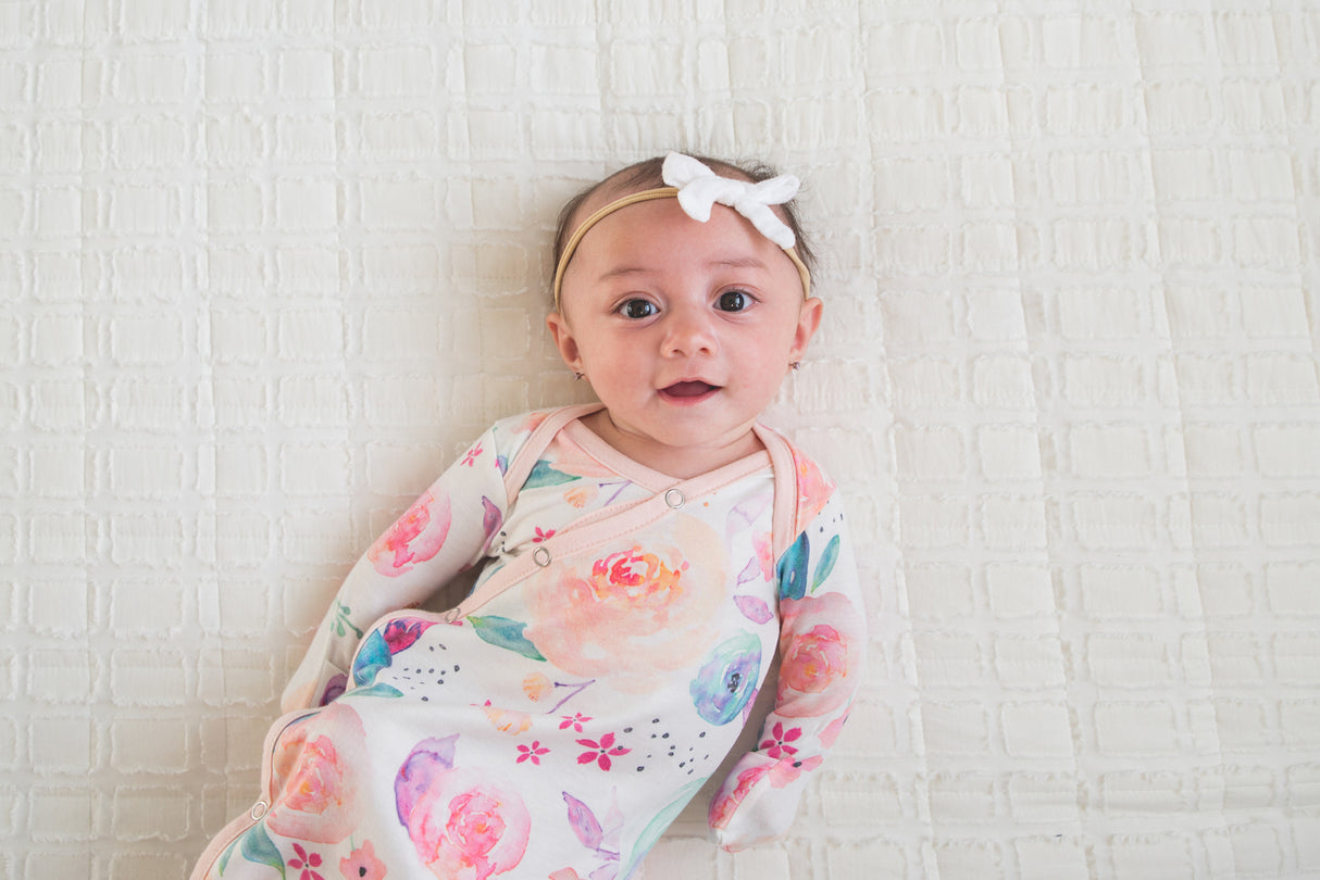 Bloom Knotted Gown 0-4mo