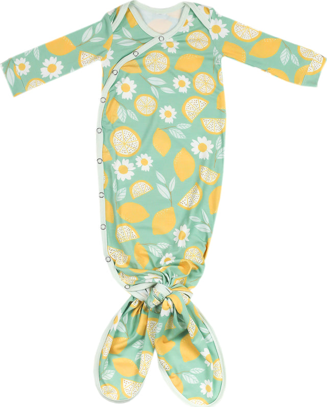 Lemon Newborn Knotted Gown